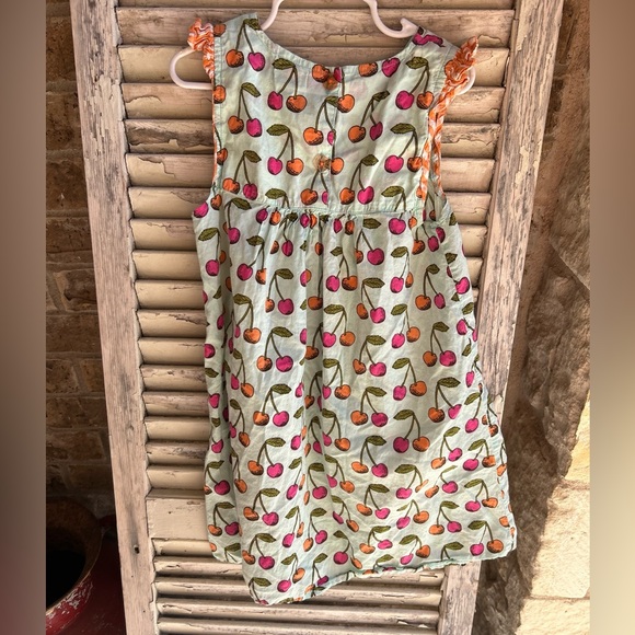 Pink Chicken Dress Girls Size 7  Mint Cherry Print. Good used condition - Picture 5 of 5